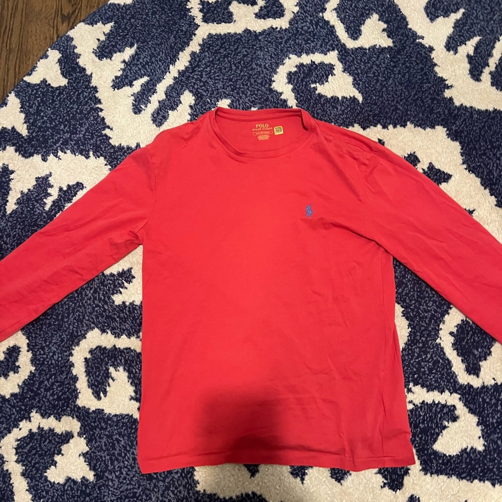 Men’s small long sleeved red polo